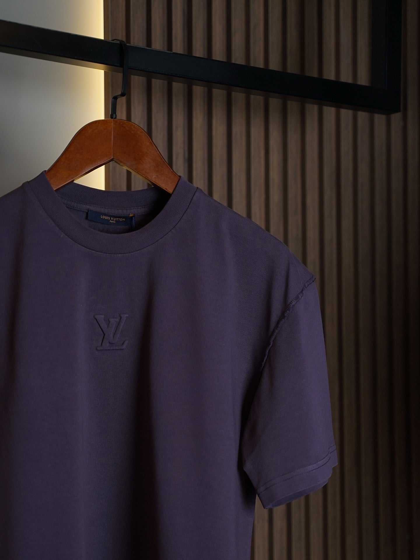 Louis Vuitton Classic Purple Embossed LV Tee