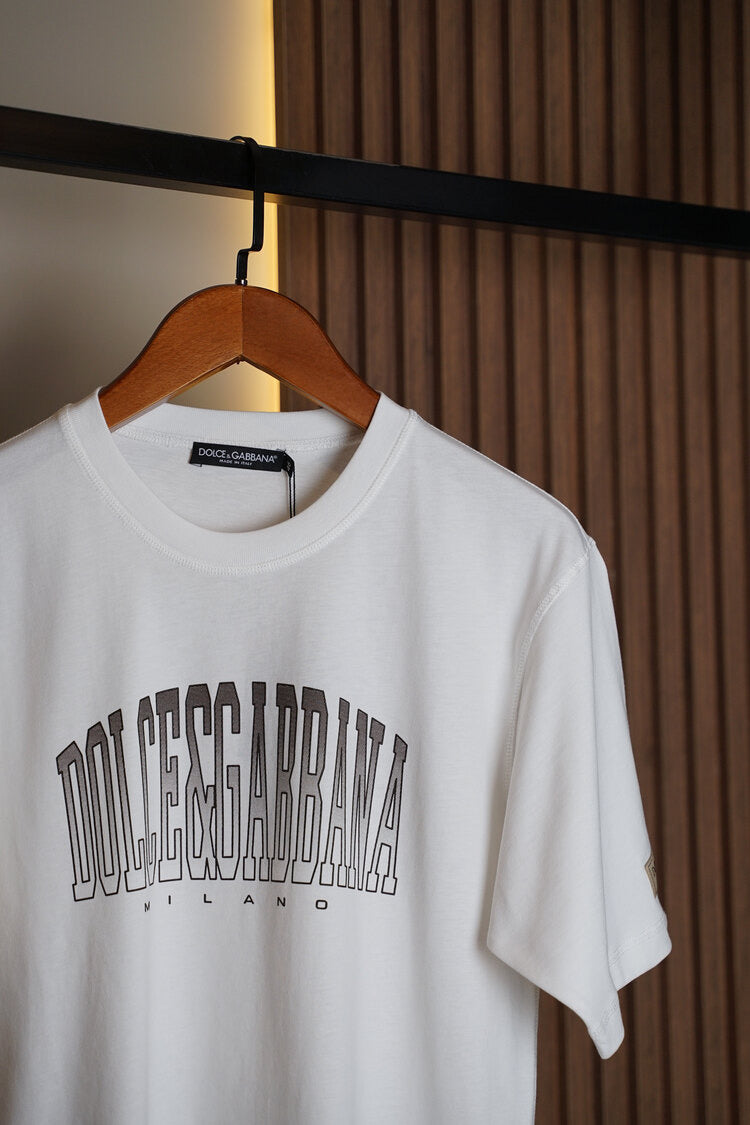 Dolce & Gabbana Milano Arch Logo T-Shirt – White
