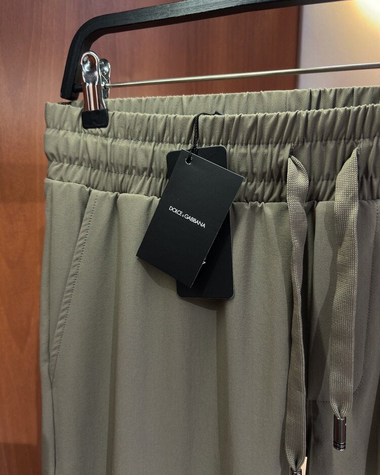 Dolce & Gabbana Olive Green Logo Pants