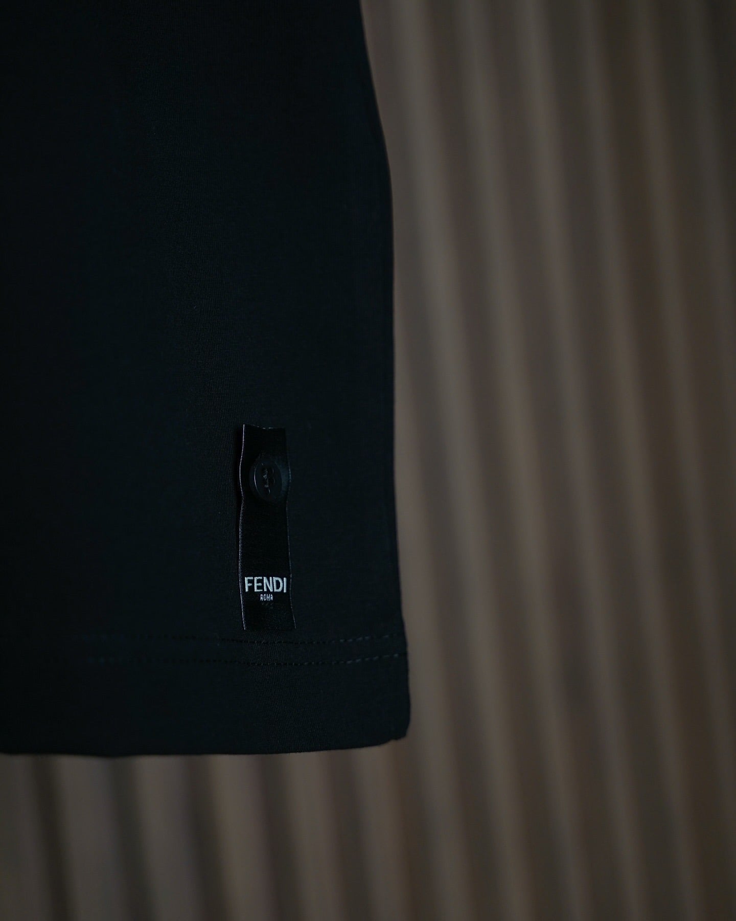 Fendi Black Logo Badge T-Shirt