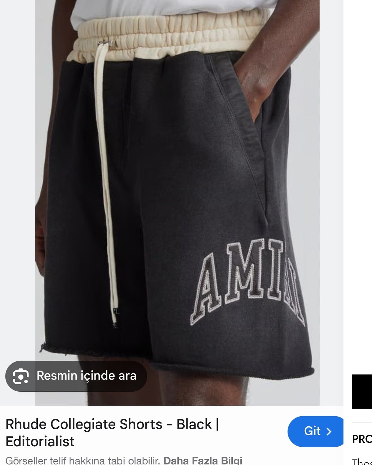 Amiri Collegiate Logo Black Shorts & T-Shirt Set