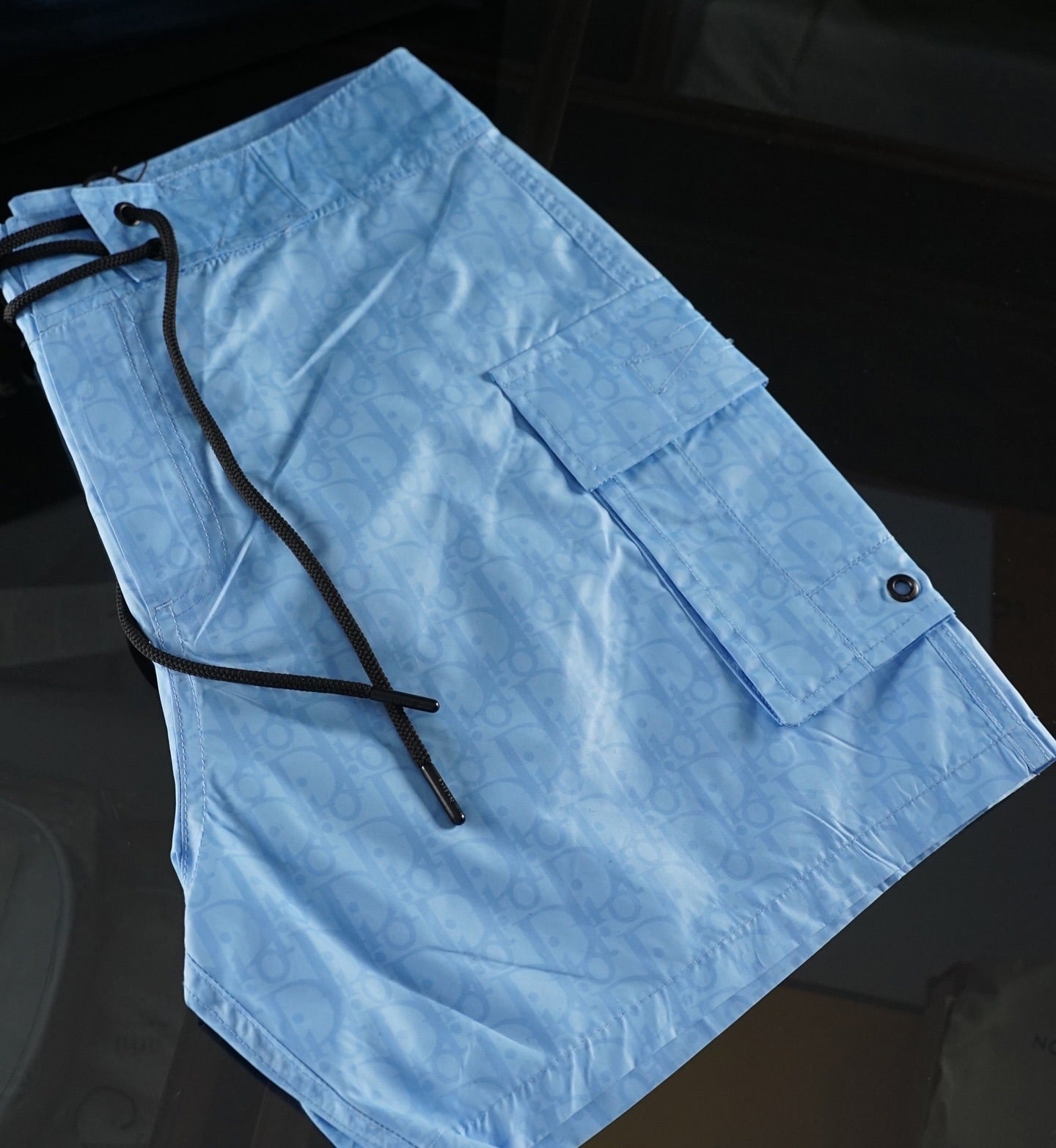 Dior Blue Monogram Swim Shorts