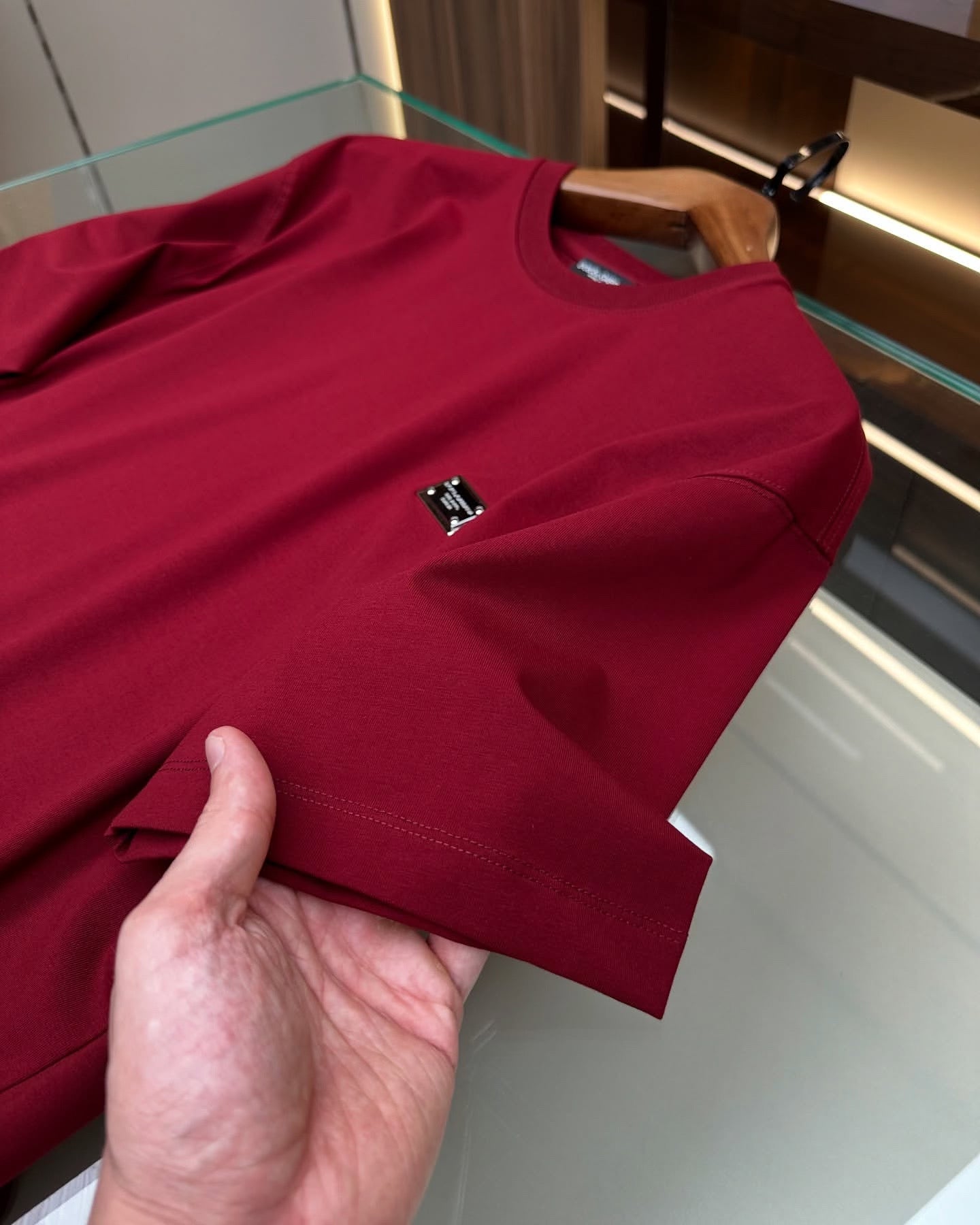 Dolce & Gabbana Logo Patch T-Shirt - Burgundy