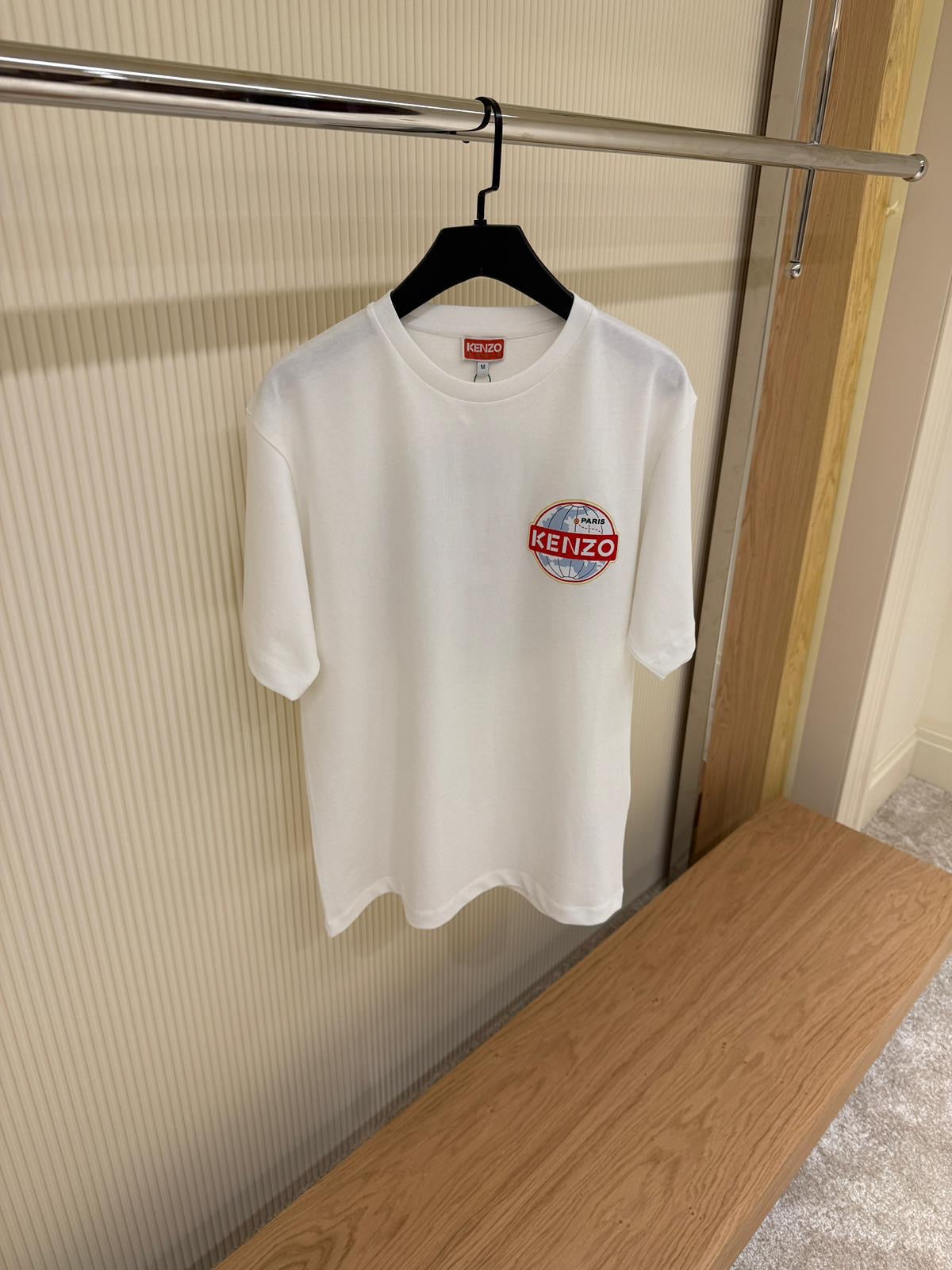 Kenzo White “Paris Globe” Graphic T-Shirt