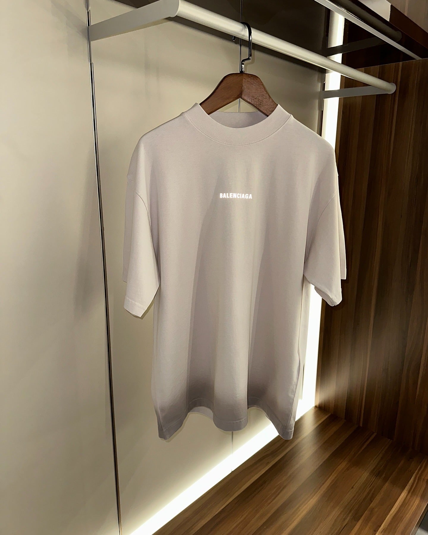 Balenciaga Oversized Logo T-Shirt – Beige