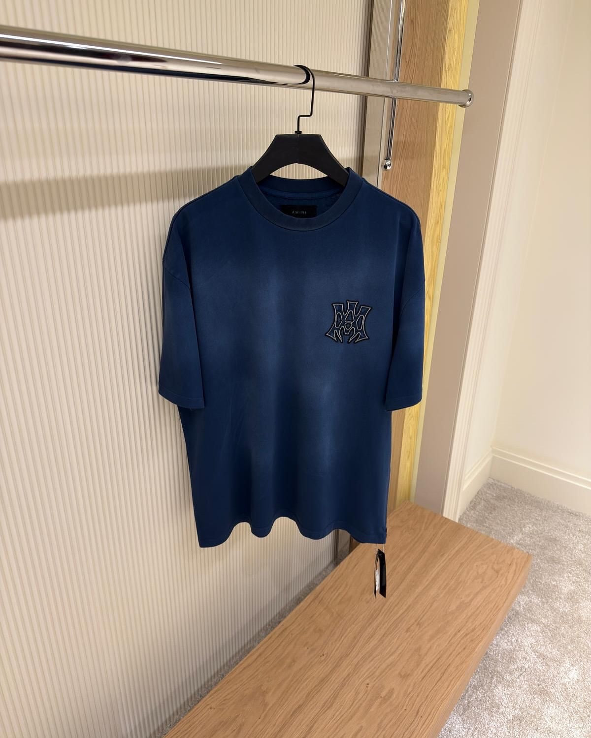 AMIRI Blue Hollywood Logo Oversized T-Shirt