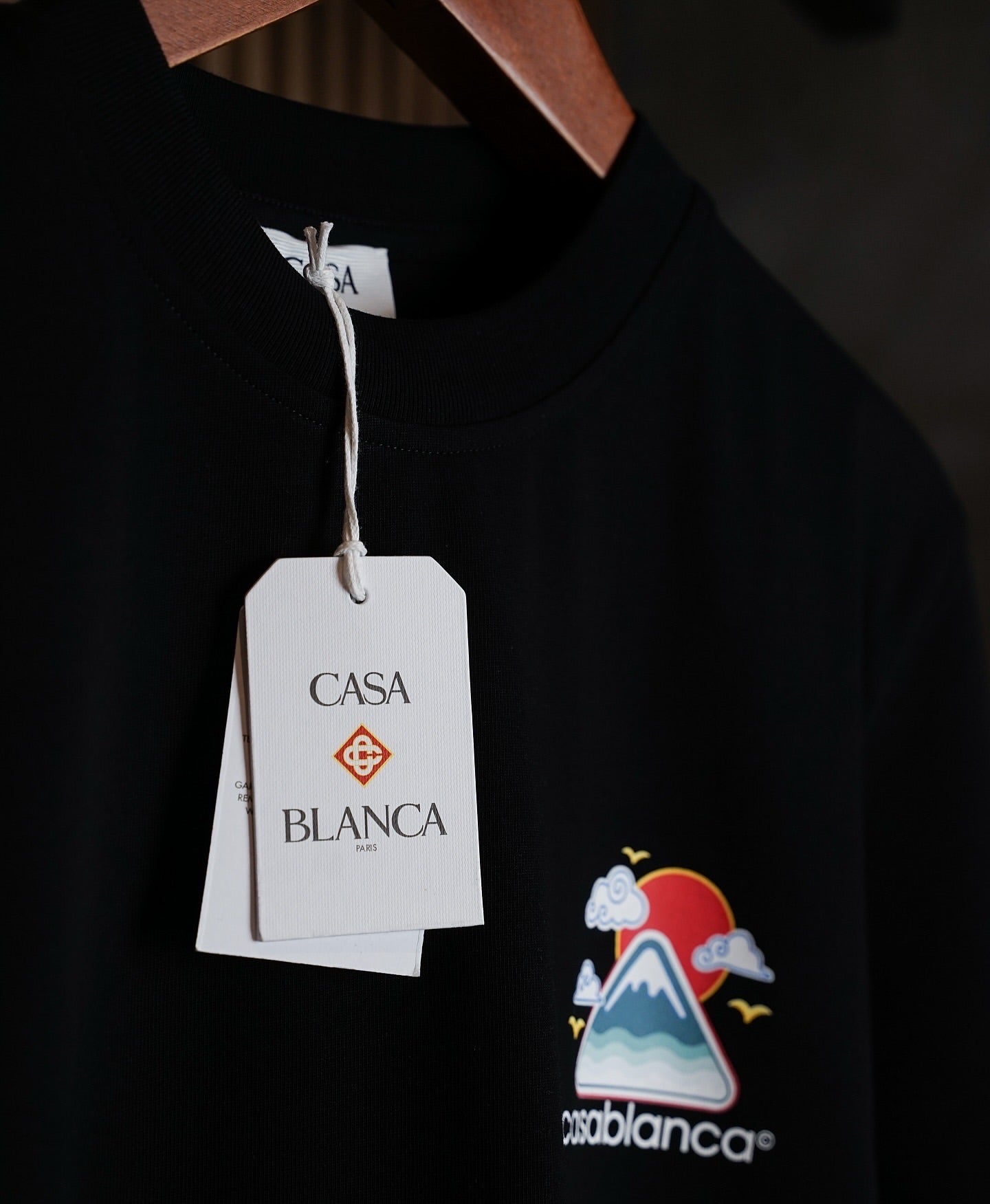 Casablanca Black Graphic Mountain T-Shirt
