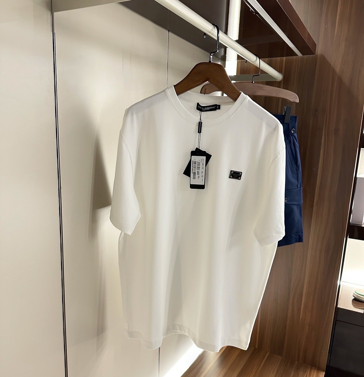 Dolce & Gabbana White Logo Patch T-Shirt (Oversize)