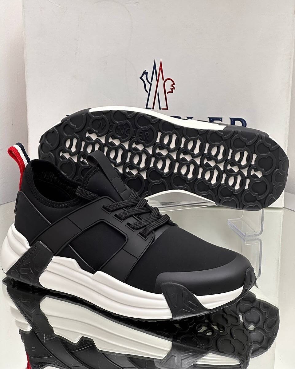 Moncler Trevia Luxury Low-Top Sneakers Black & White Edition
