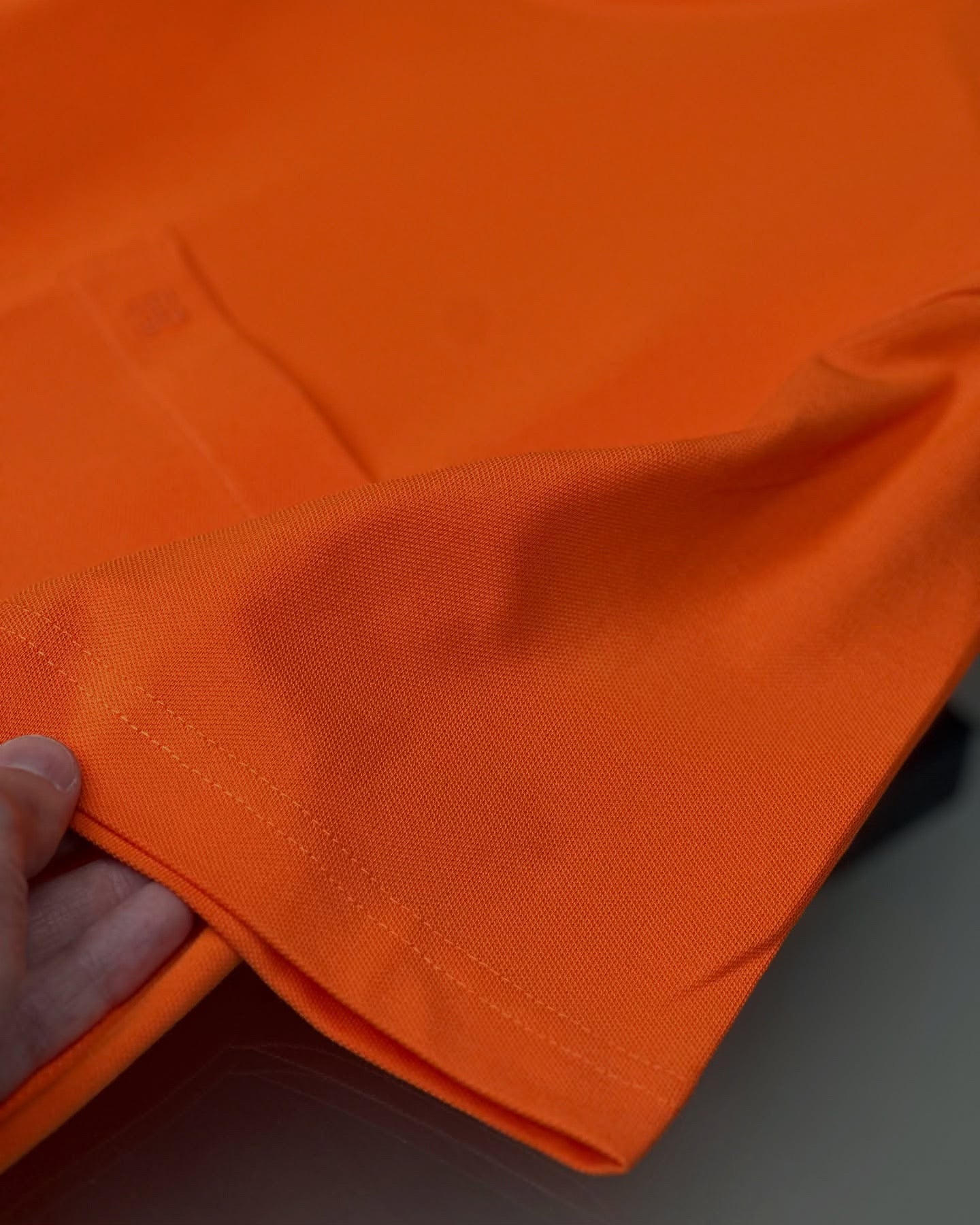 Hermès Orange Cotton T-Shirt with Sleeve Pocket & Embroidered “H”