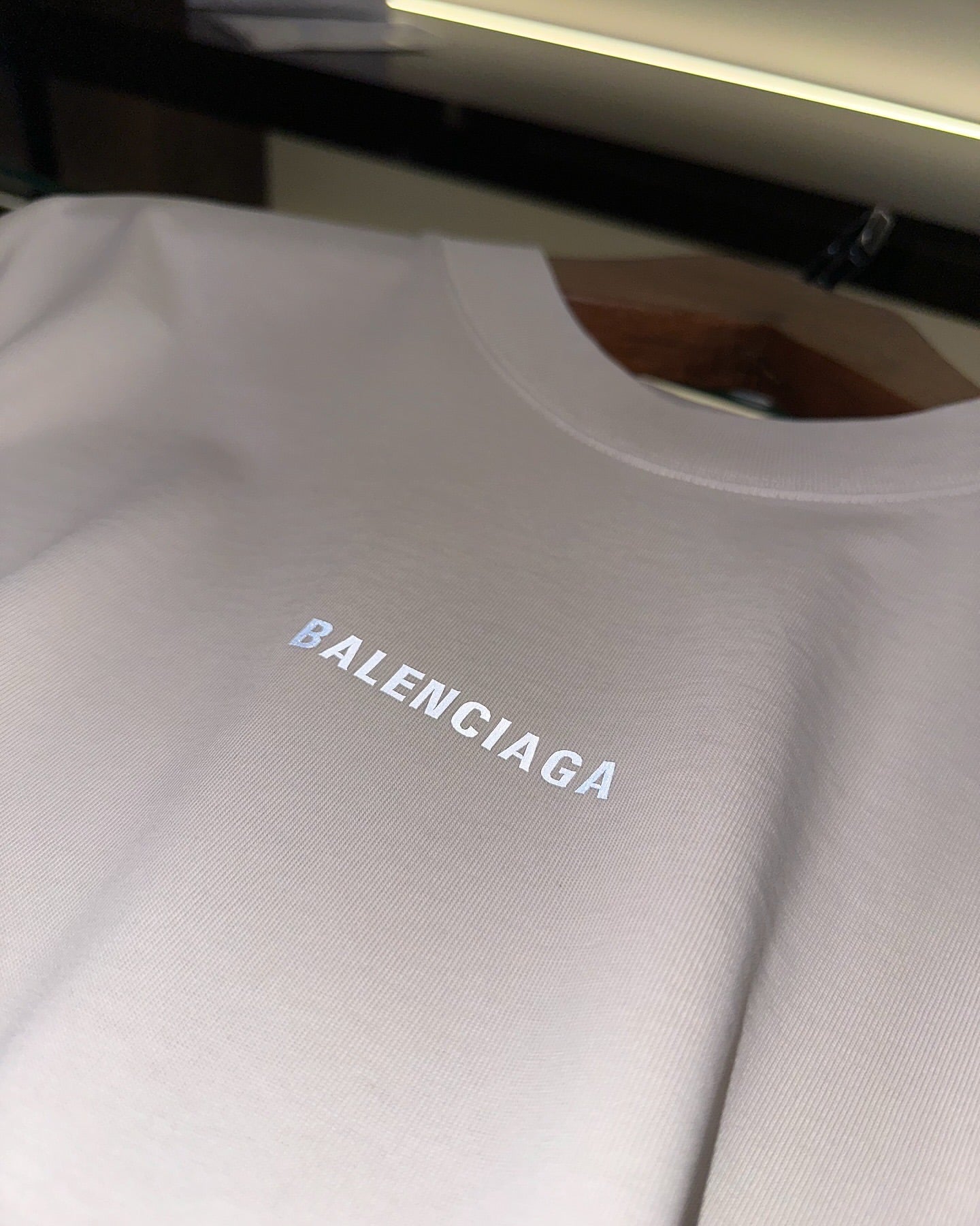 Balenciaga Oversized Logo T-Shirt – Beige