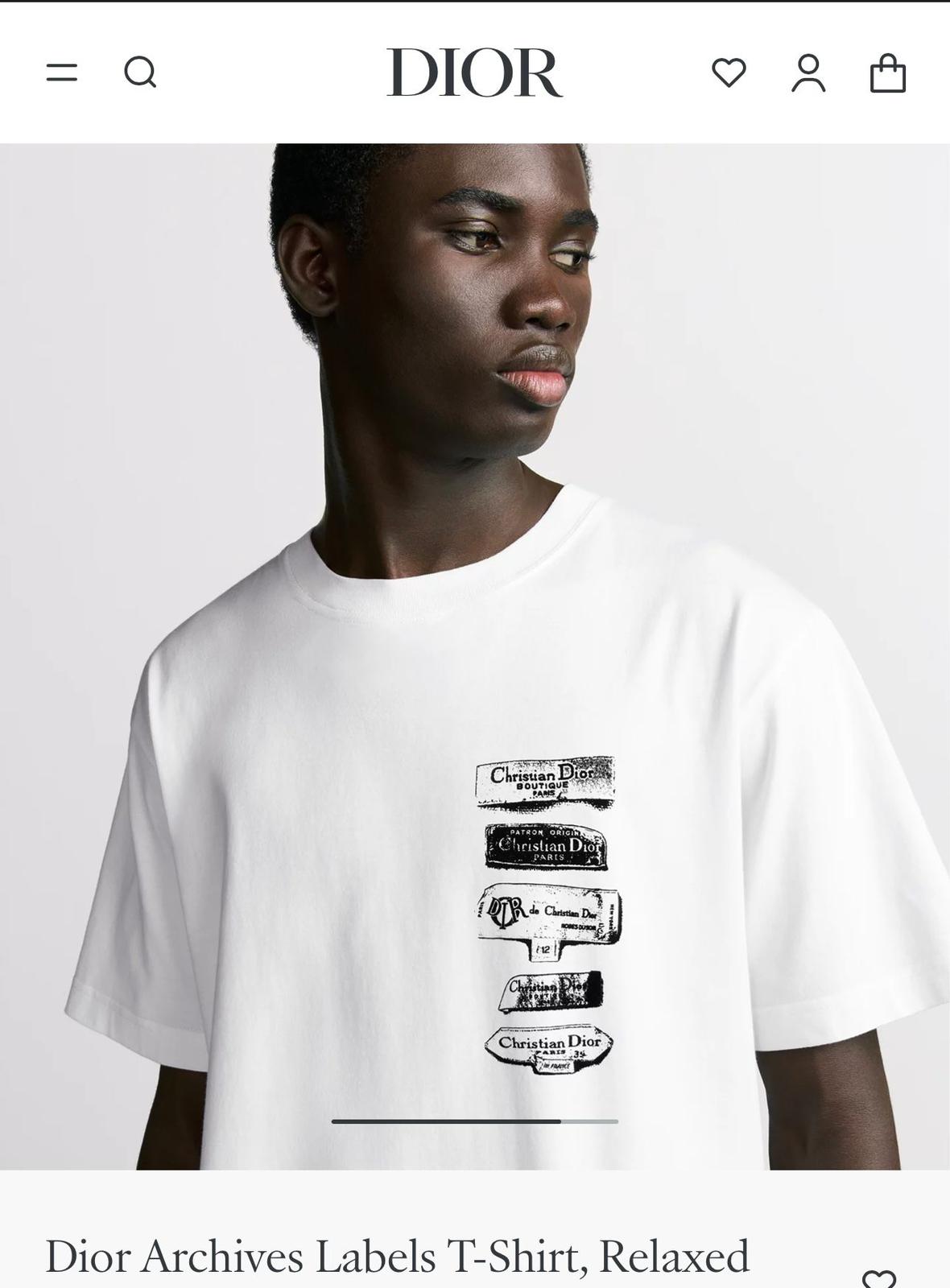 Christian Dior white Logo Patch T-Shirt