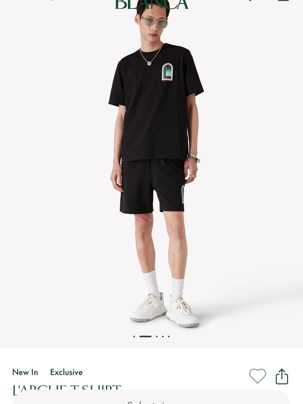 Casablanca “Vista Portal” Black Cotton T-Shirt