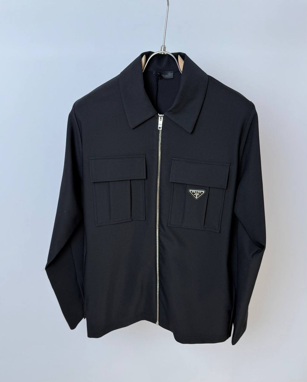 Prada Black Re-Nylon Jacket with Chest Pockets