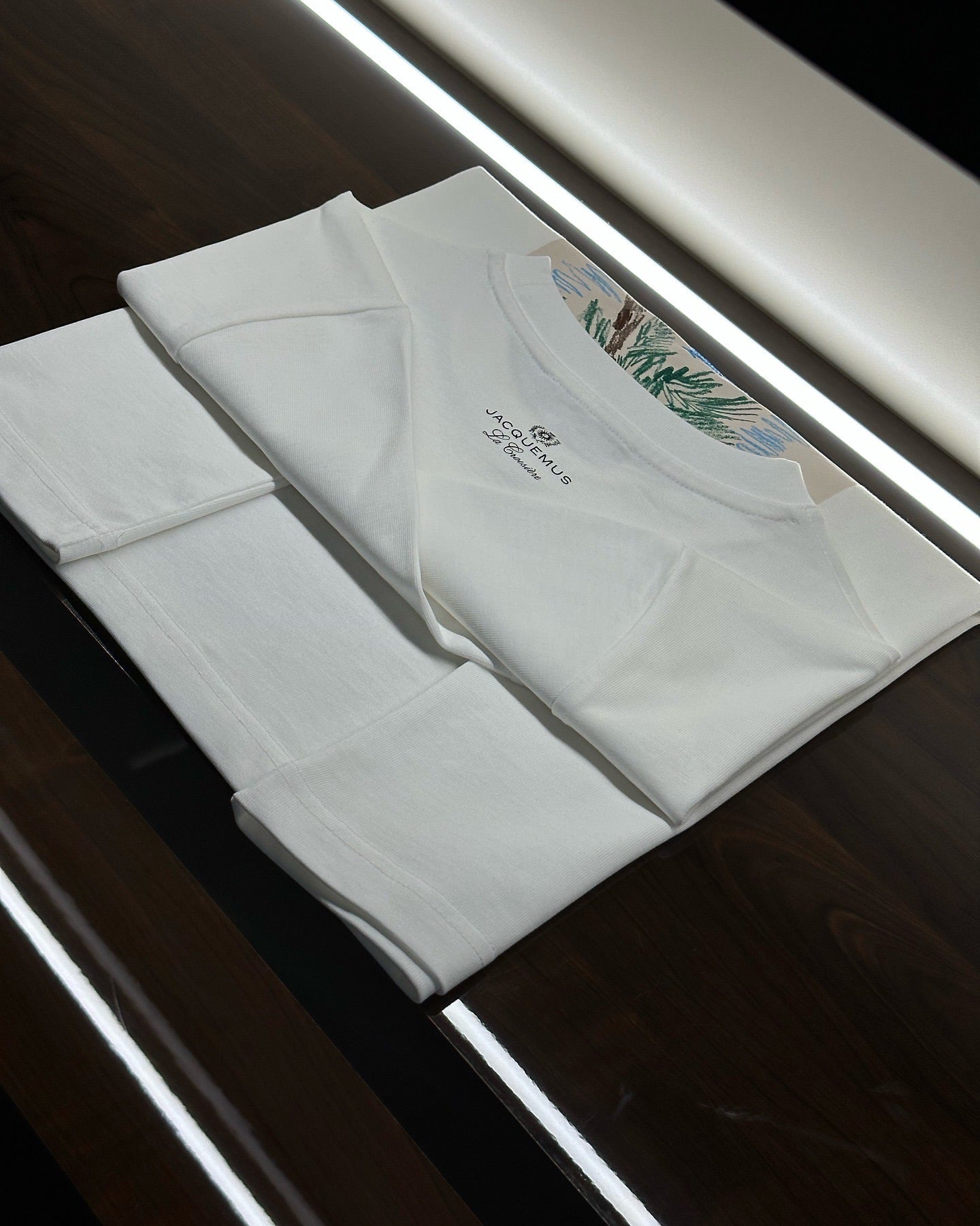 Jacquemus “Le Papier” Palm Tree Graphic T-Shirt White (Oversize)