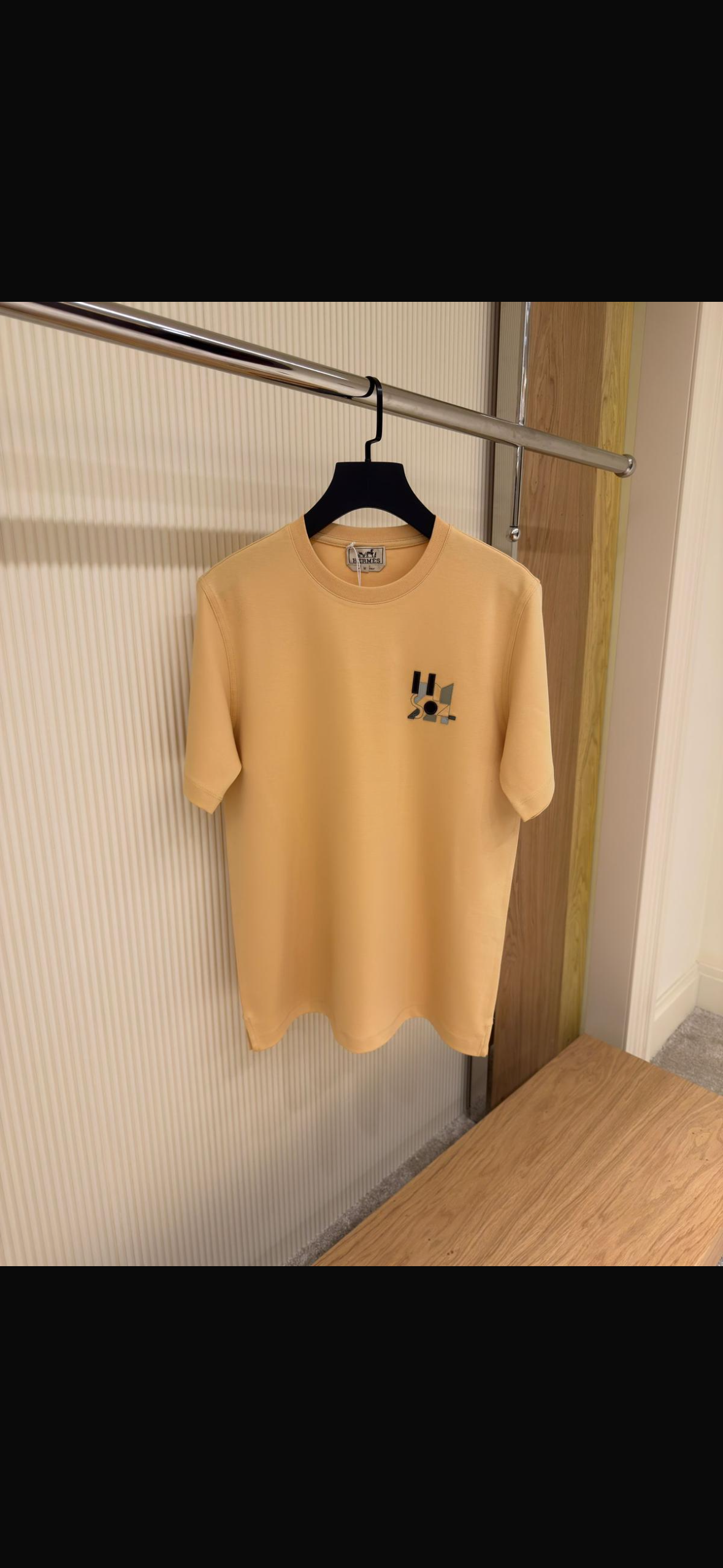 Hermès Geometric Motif T-Shirt – Mustard Yellow