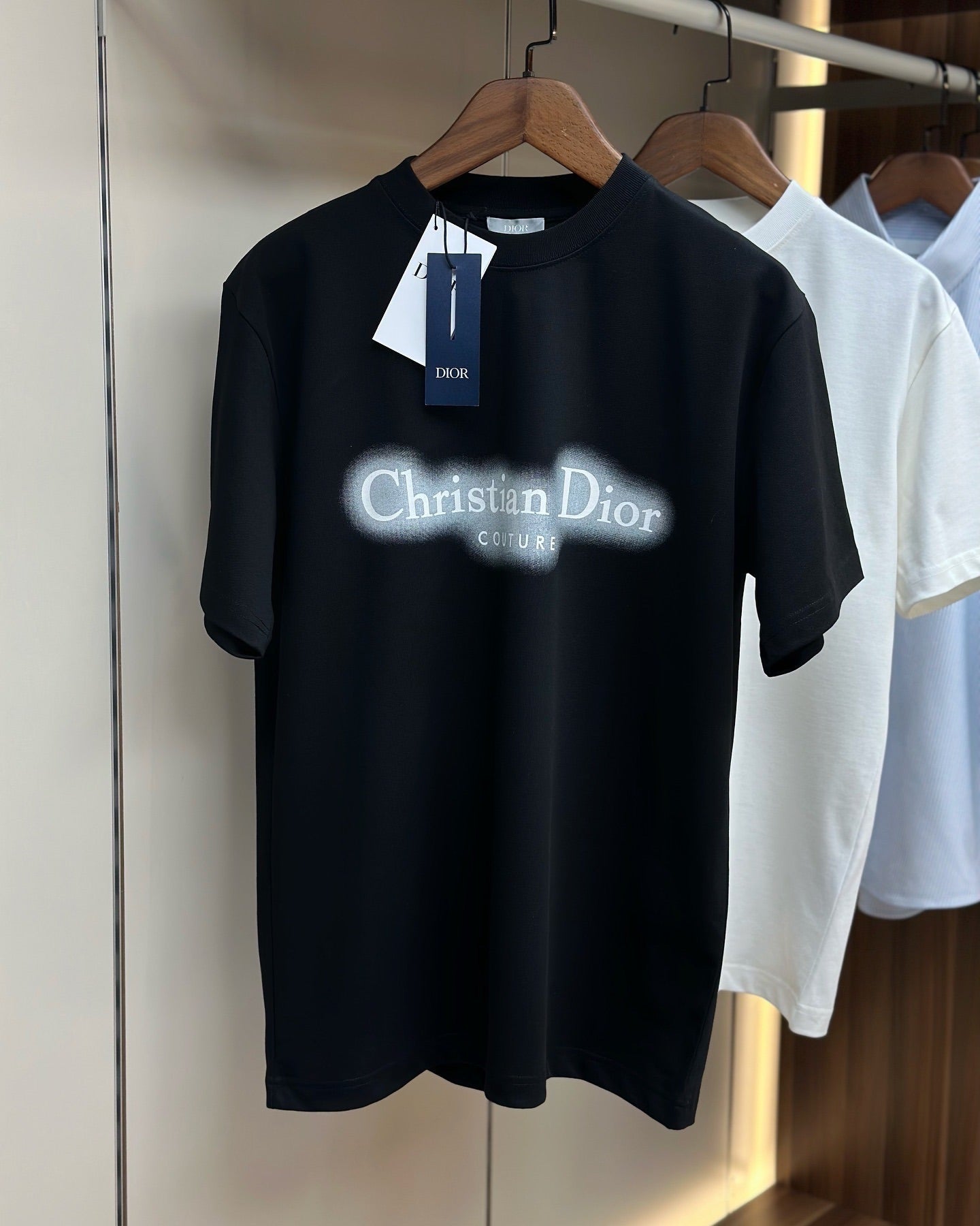 Christian Dior Couture Spray Logo Tee – Black Edition