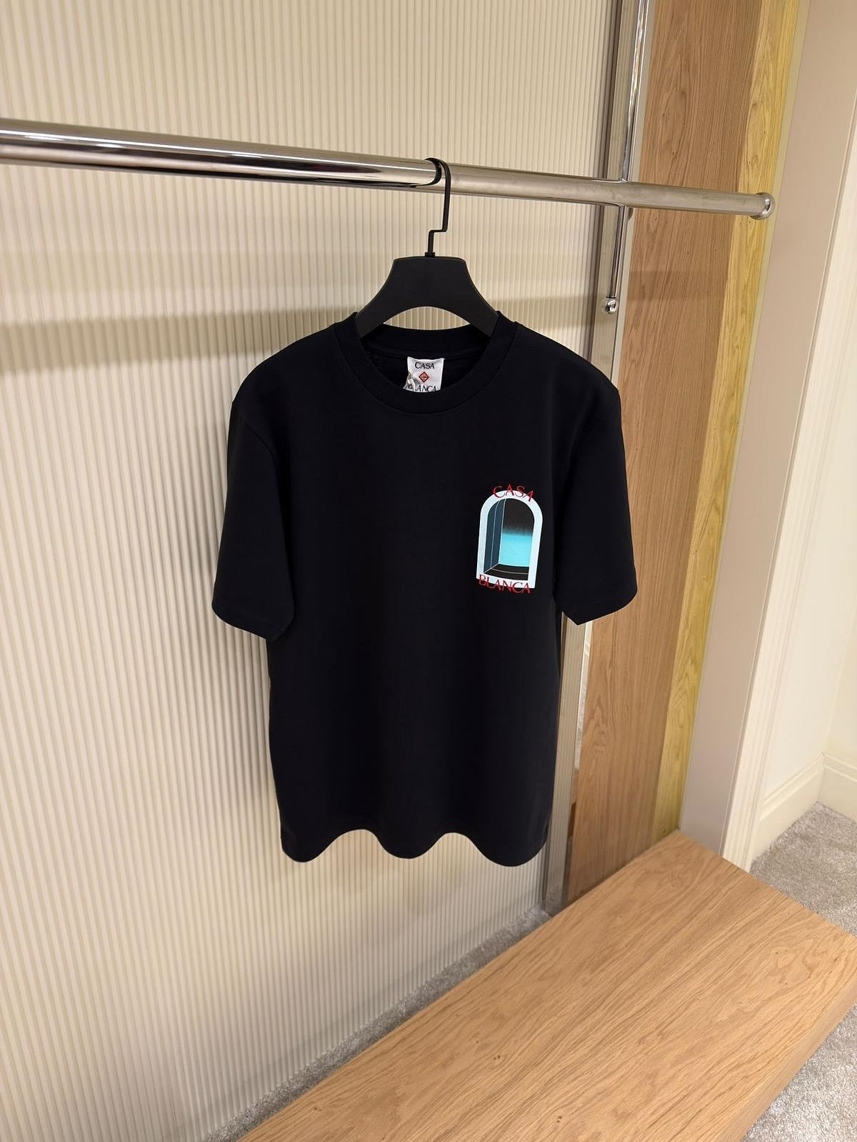 Casablanca “Vista Portal” Black Cotton T-Shirt