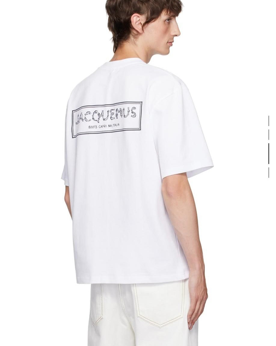 Jacquemus white“Capri Italia” Logo T-Shirt