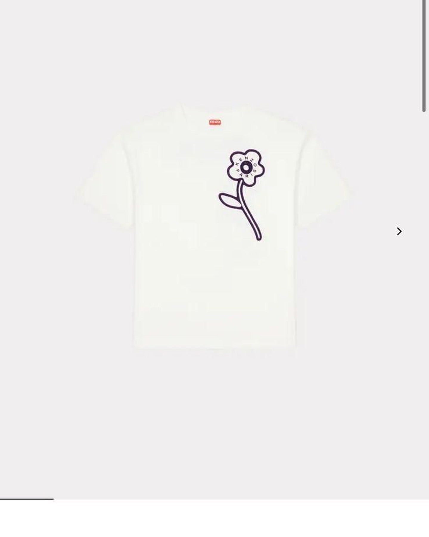 Kenzo Paris Thick Cotton Flower Tee white
