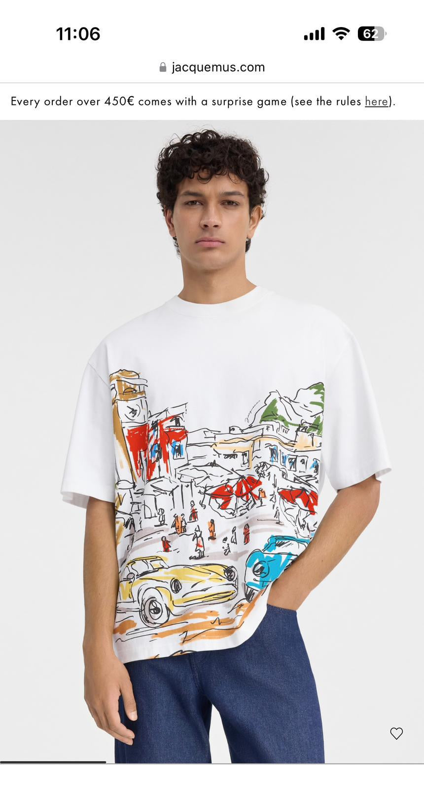 Jacquemus Riviera Sketch T-Shirt White (Oversize)