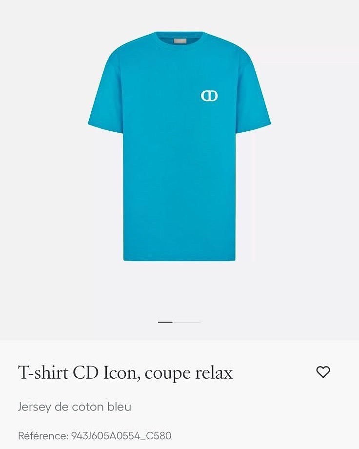 Dior Embroidered CD Icon T-Shirt – Sky Blue