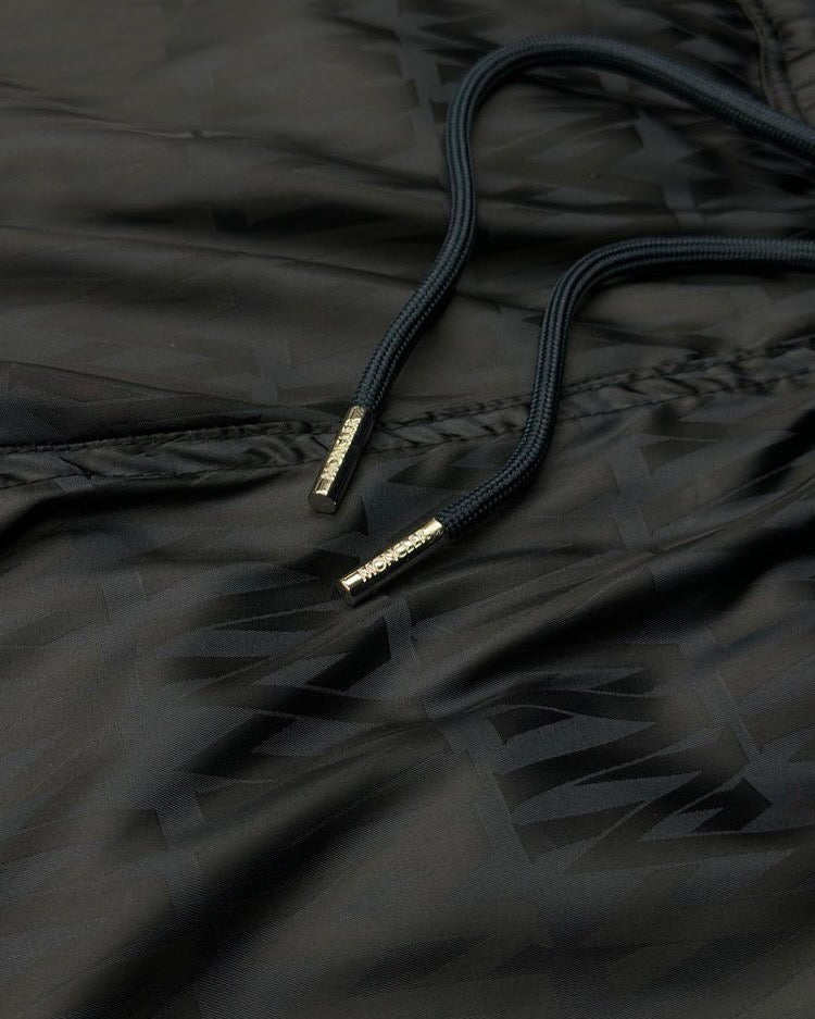 Moncler Allover Logo Swim Shorts – Black & Brown