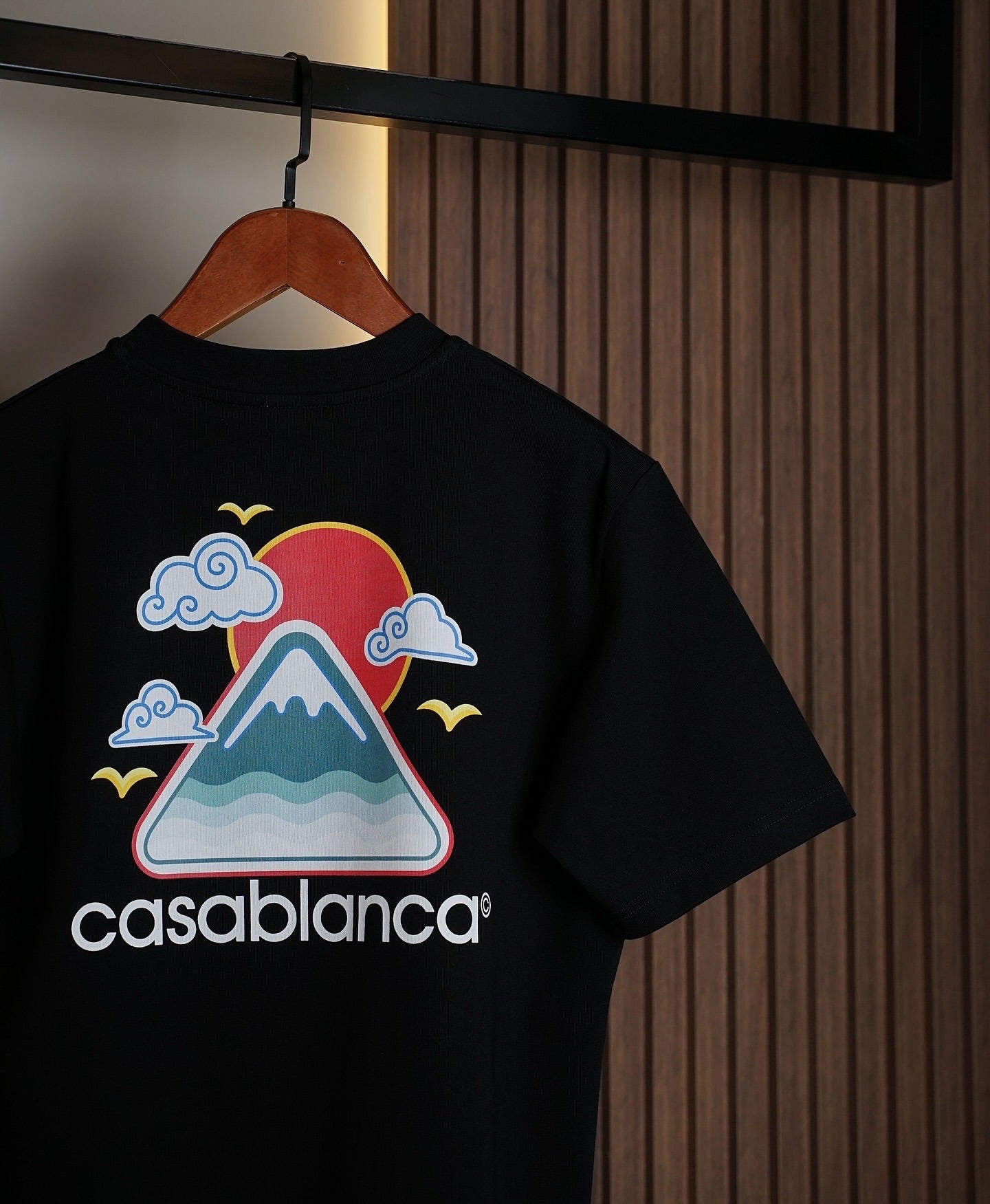 Casablanca Black Graphic Mountain T-Shirt
