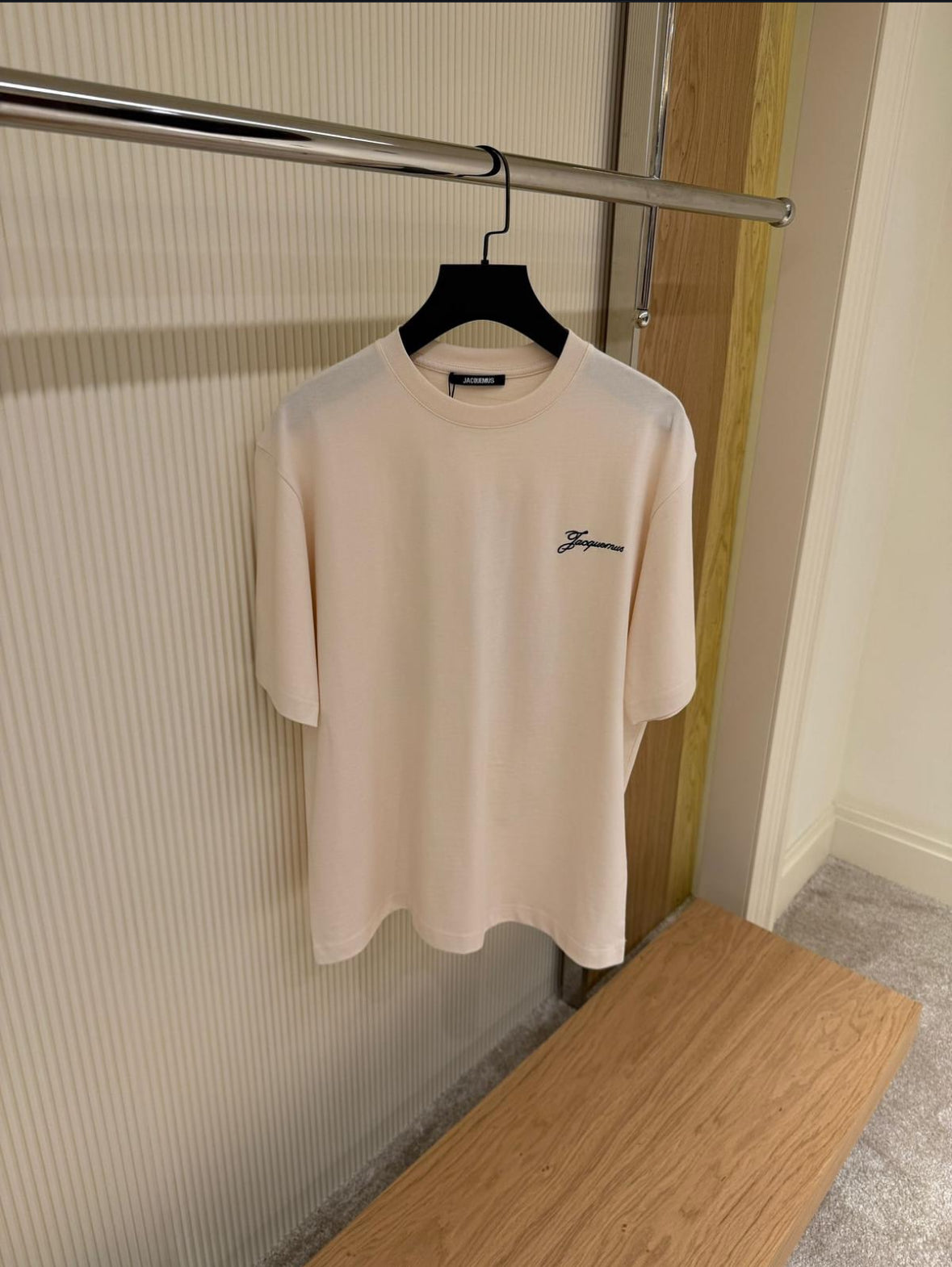 Jacquemus Cream Graphic Dumbbell Logo T-Shirt