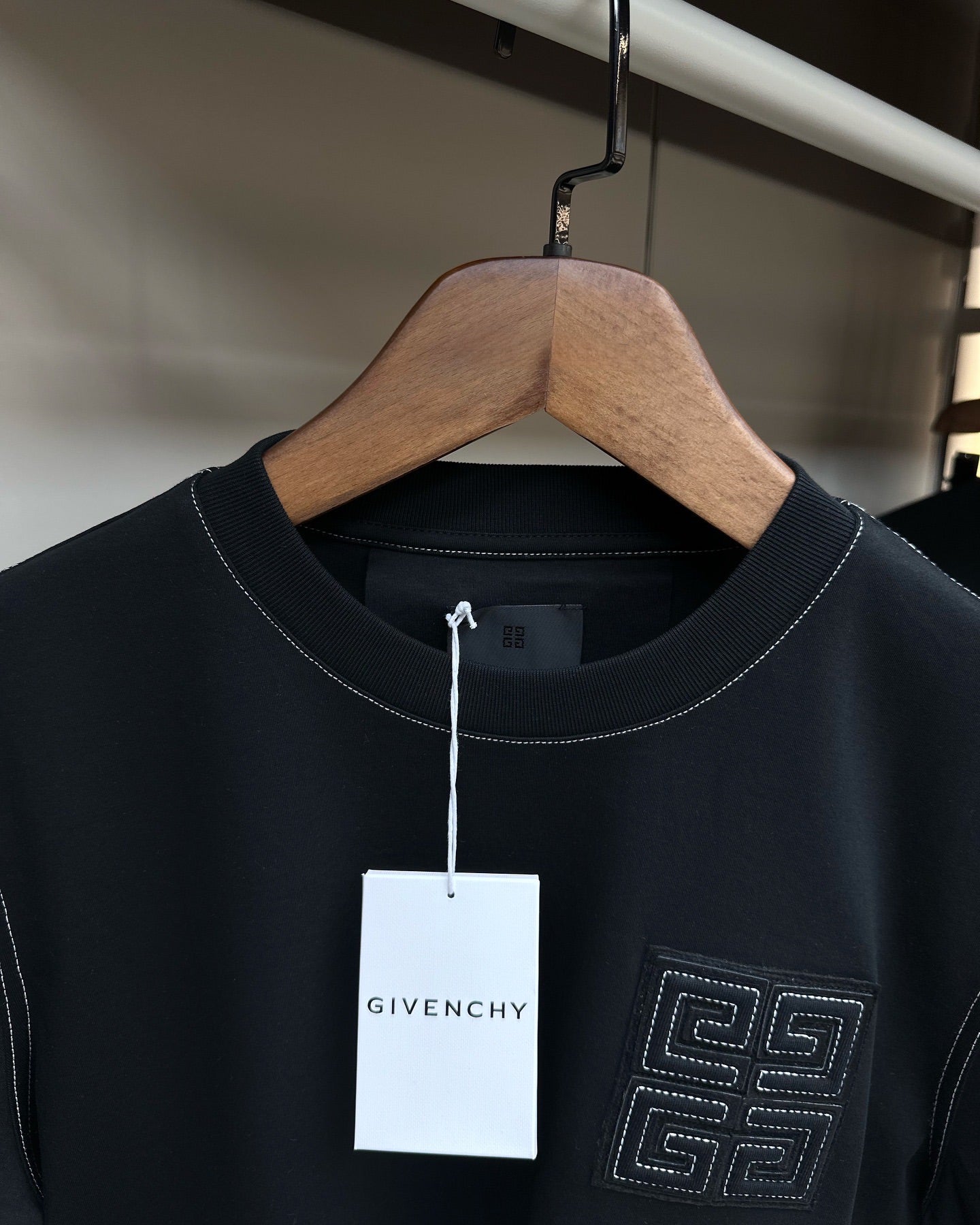 Givenchy 4G Embroidered Logo Tee – Black Edition
