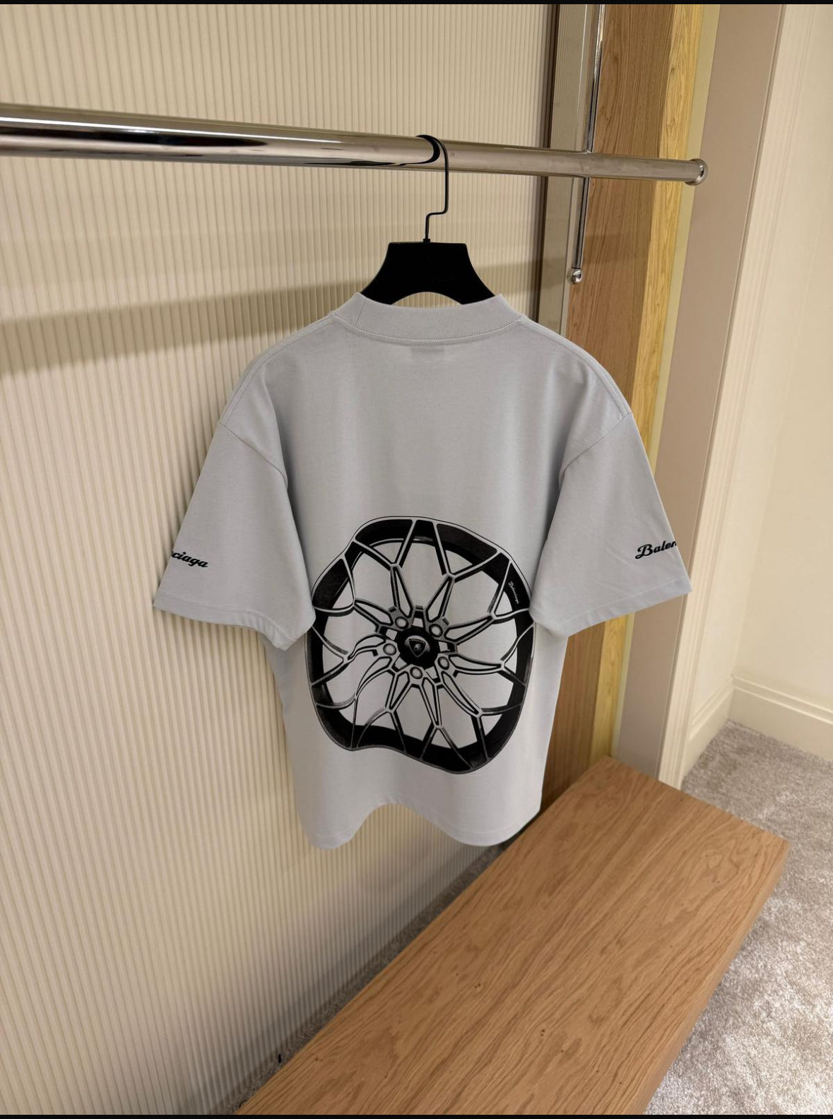 Balenciaga x Lamborghini “Temerario” Graphic T-Shirt – Grey