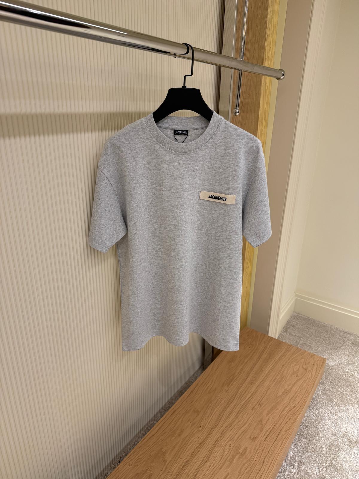 Jacquemus Heather Grey Signature Tee