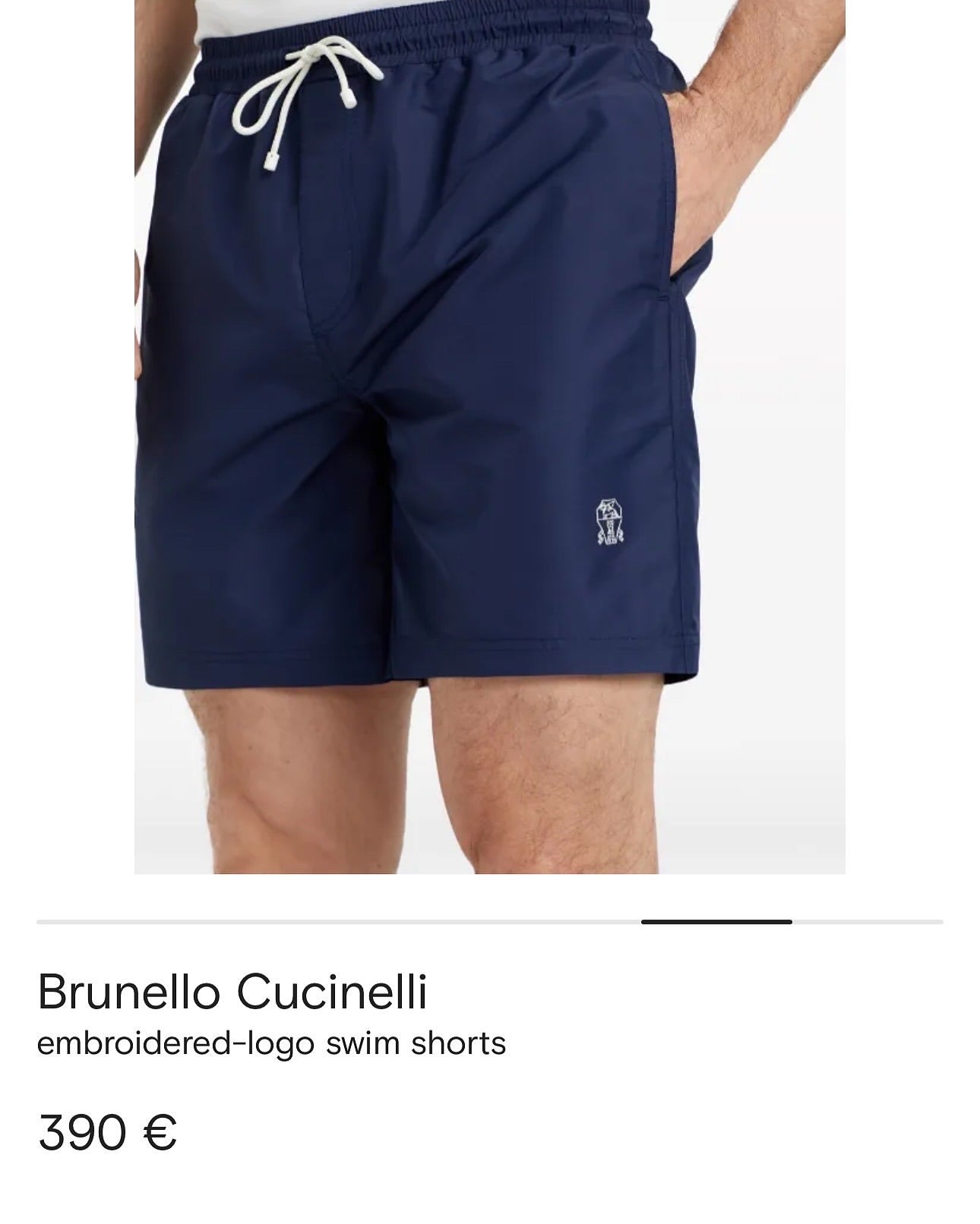 Brunello Cucinelli Navy Blue Swim Shorts – Refined Summer Essential