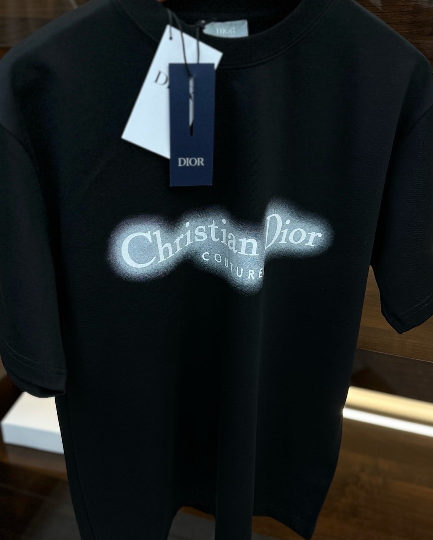 Christian Dior Couture Spray Logo T-Shirt – Black