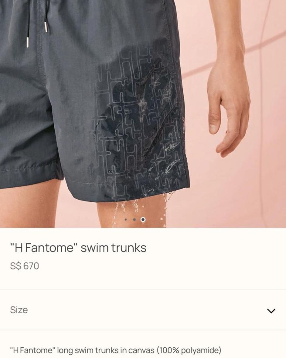 Hermès “H Fantome” Swim Trunks – Black