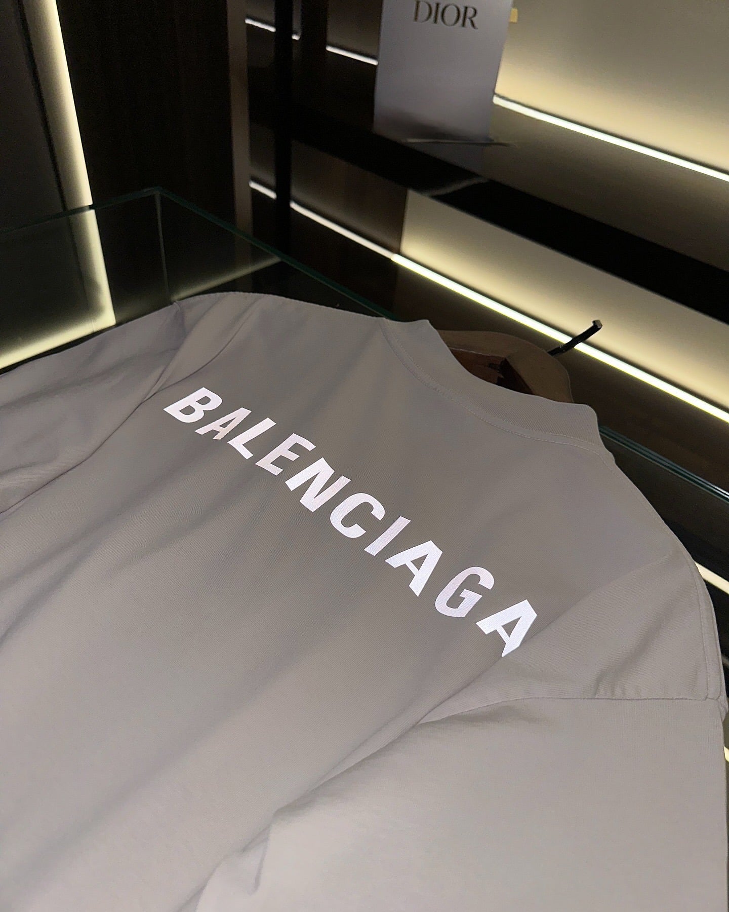 Balenciaga Oversized Logo T-Shirt – Beige