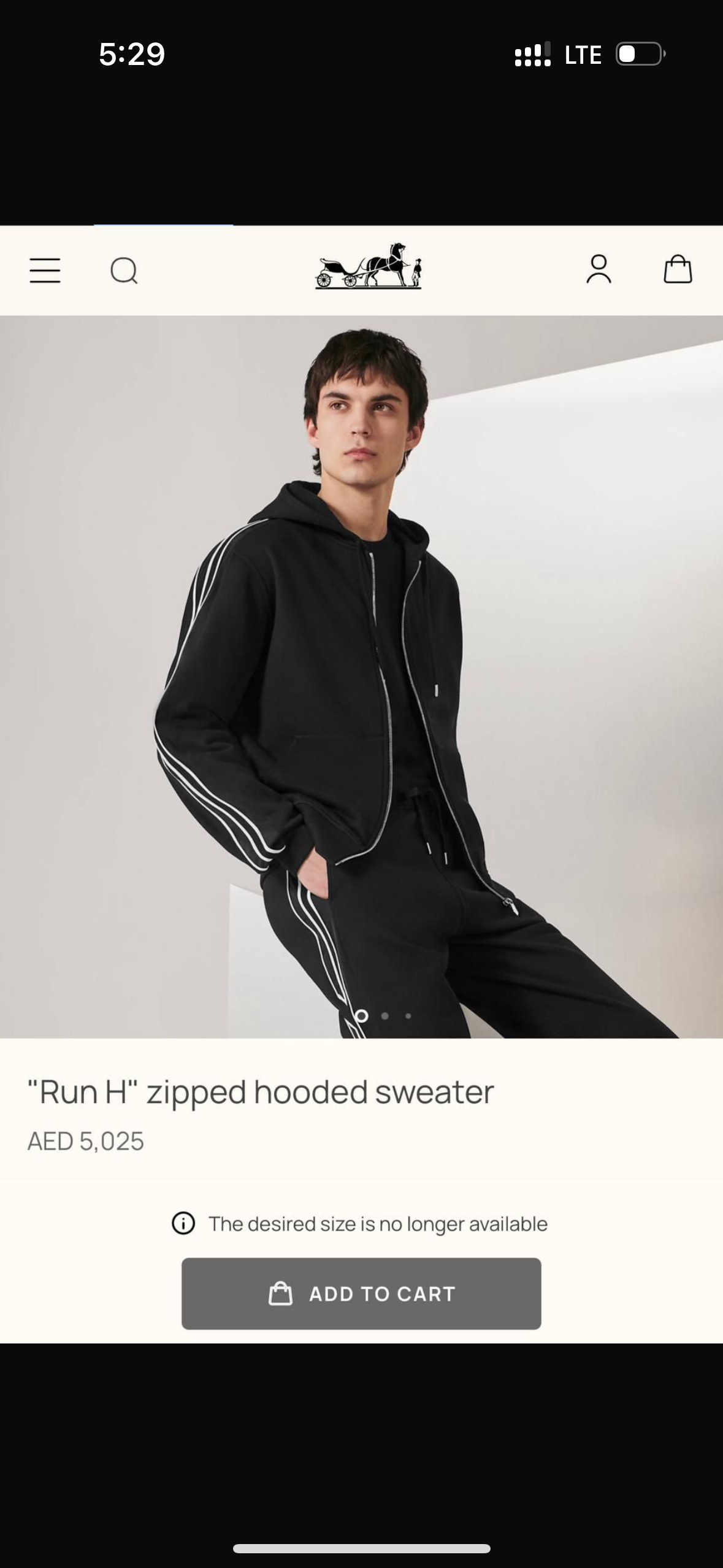 Run H Zipped Hooded Tracksuit Set