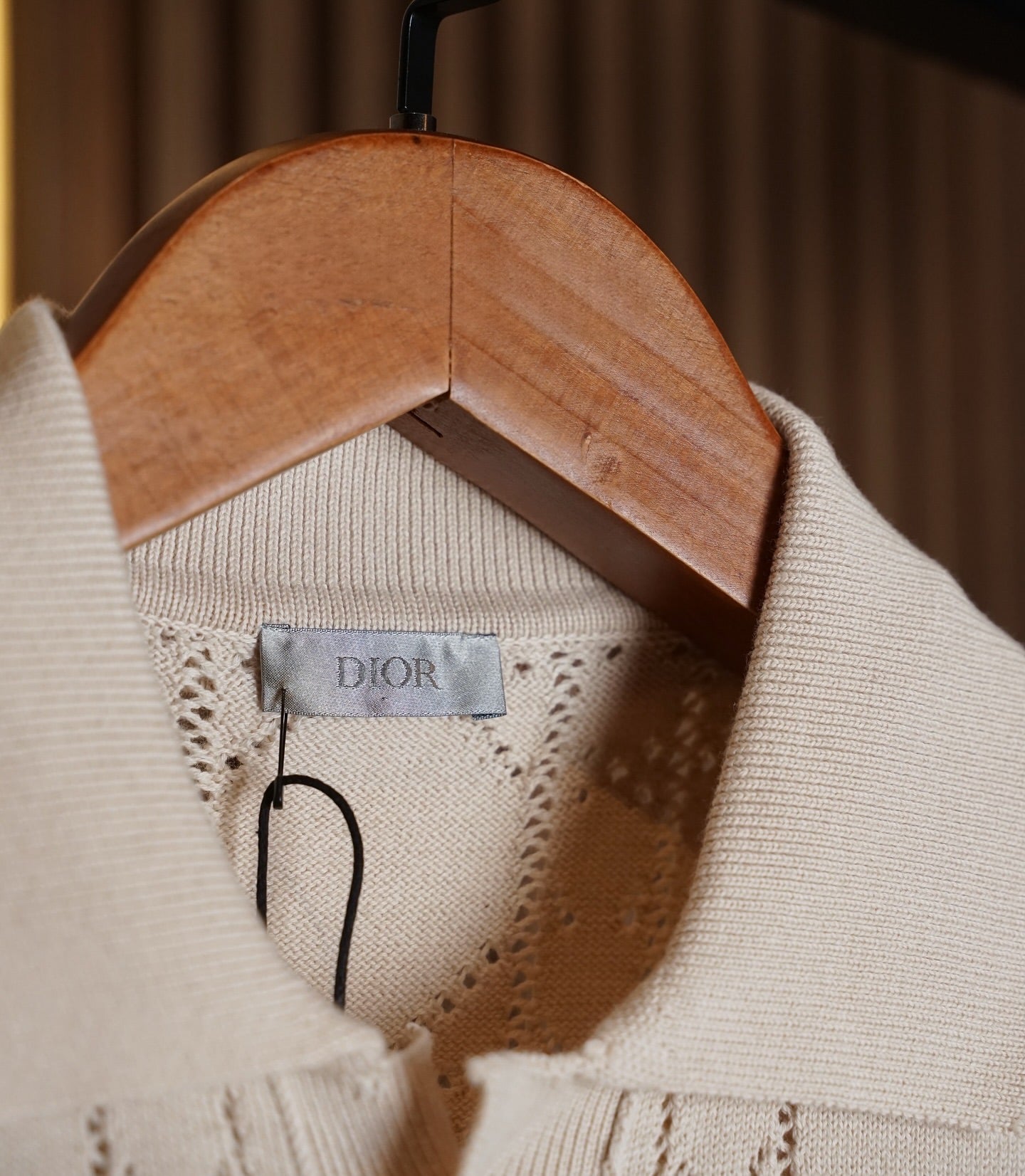 Dior Knit Button-Up Shirt – Cream