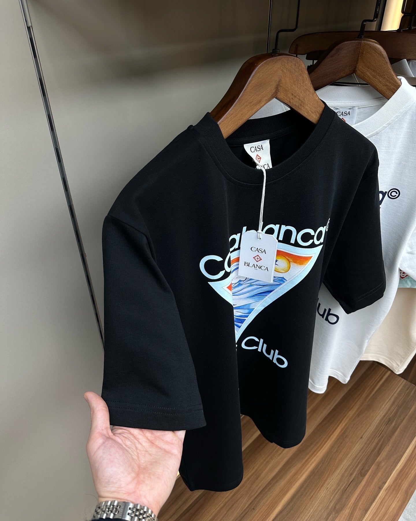 Casablanca “Tennis Club” Graphic T-Shirt in Black