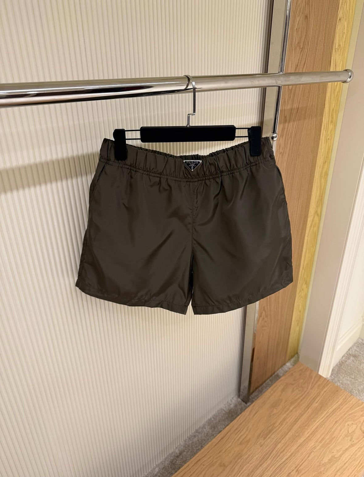 Prada Re-Nylon Green Swim Shorts