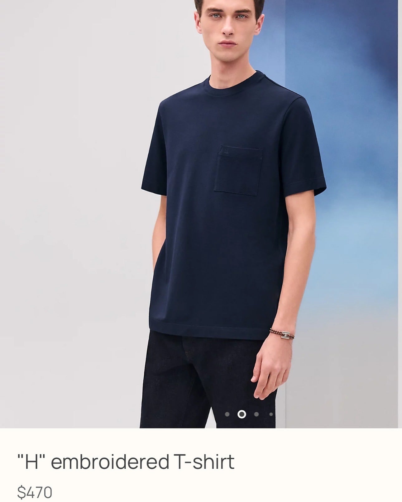 Hermès Navy Blue Pocket T-Shirt