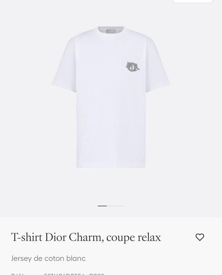 Christian Dior White T-Shirt with Embroidered Eye Logo