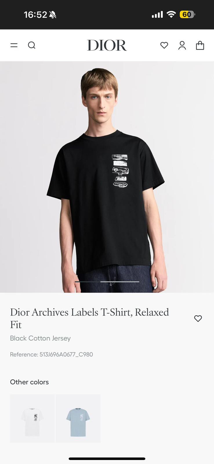 Christian Dior Black Logo Patch T-Shirt