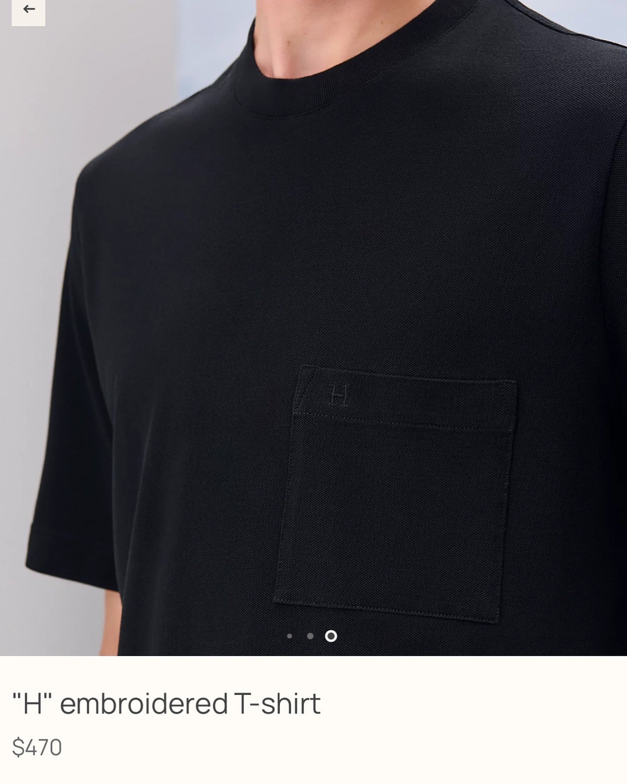 Hermès Black Signature Pocket T-Shirt