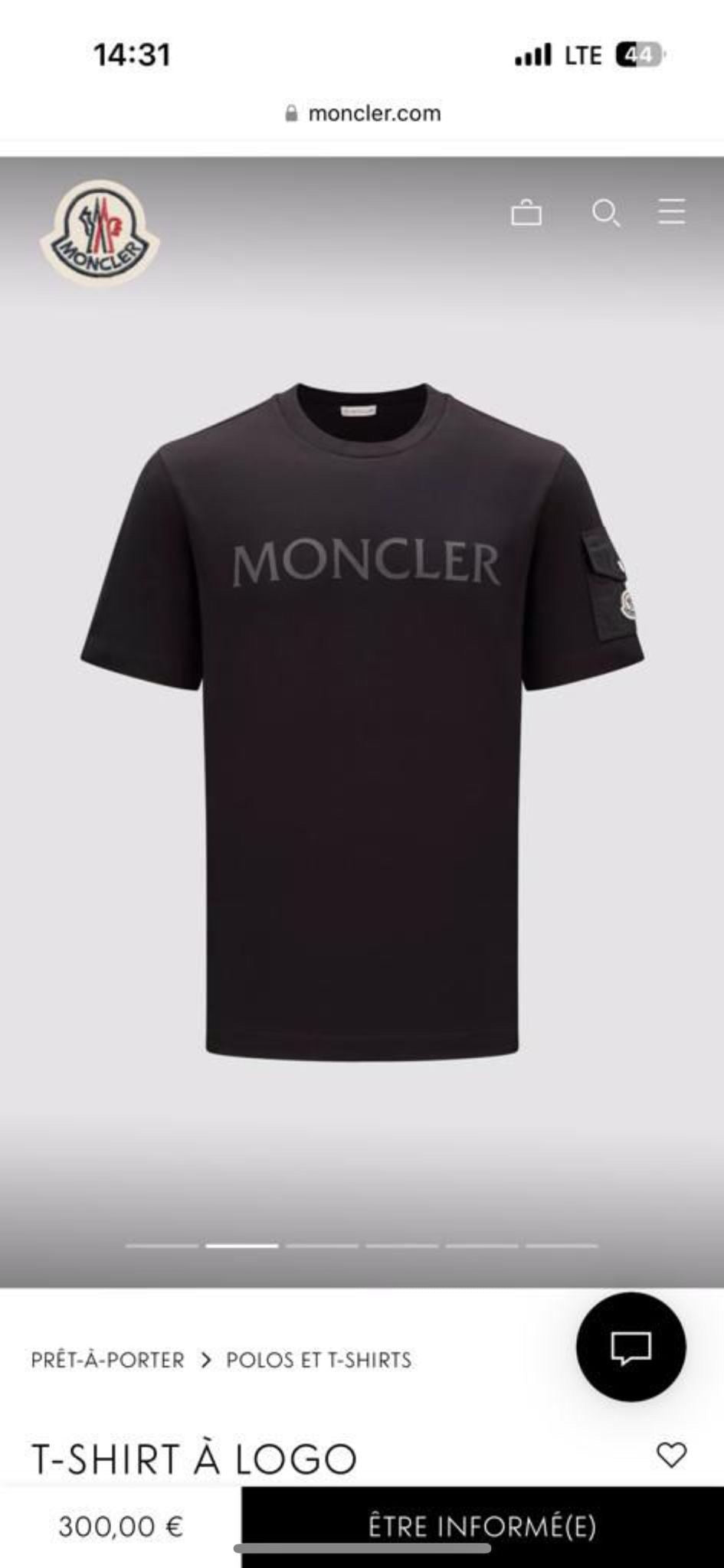 Moncler Black Logo Cotton T-Shirt & Shorts Set