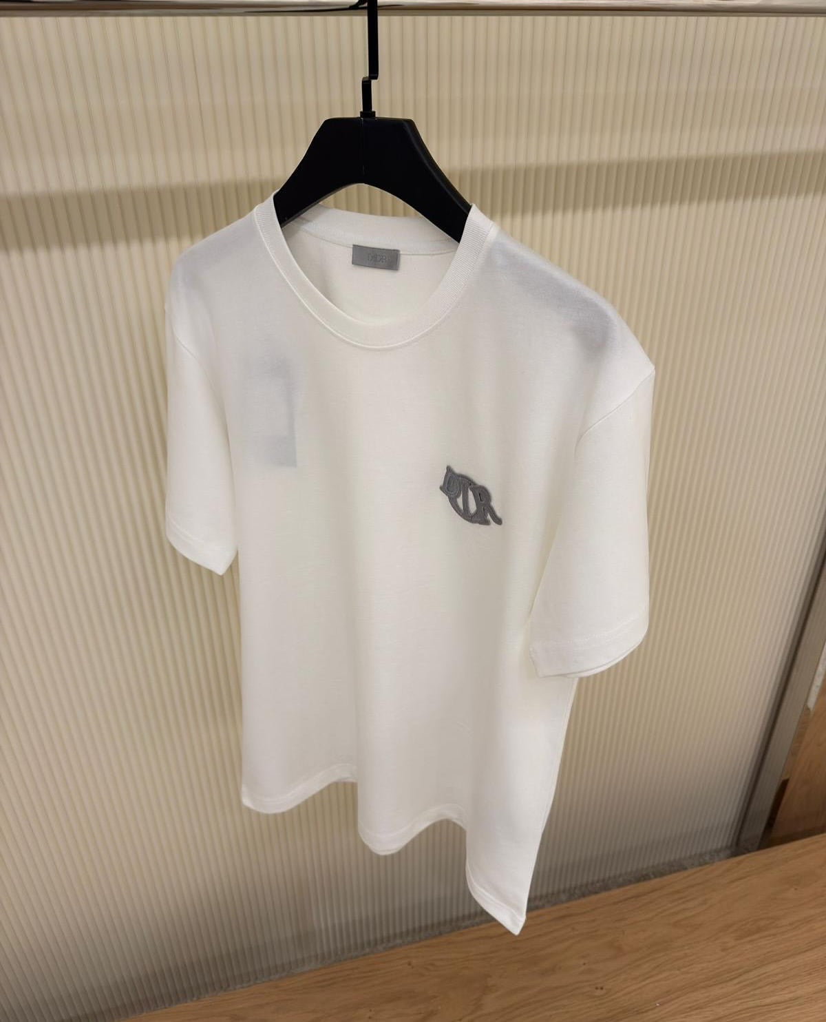 Christian Dior White T-Shirt with Embroidered Eye Logo