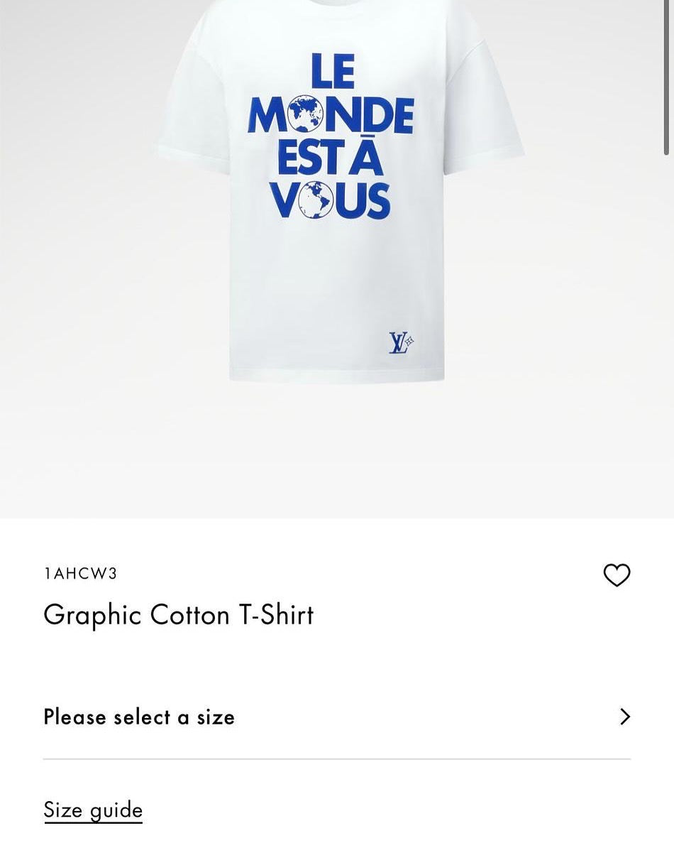 Louis Vuitton White “Le Monde Est à Vous” T-Shirt
