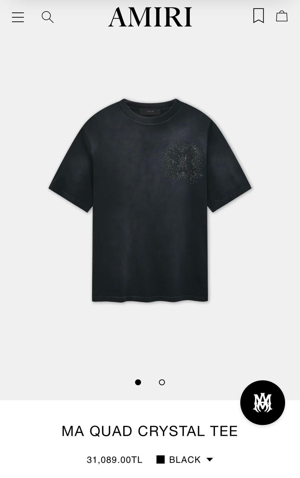 AMIRI Crystal Starburst T-Shirt – Black Edition