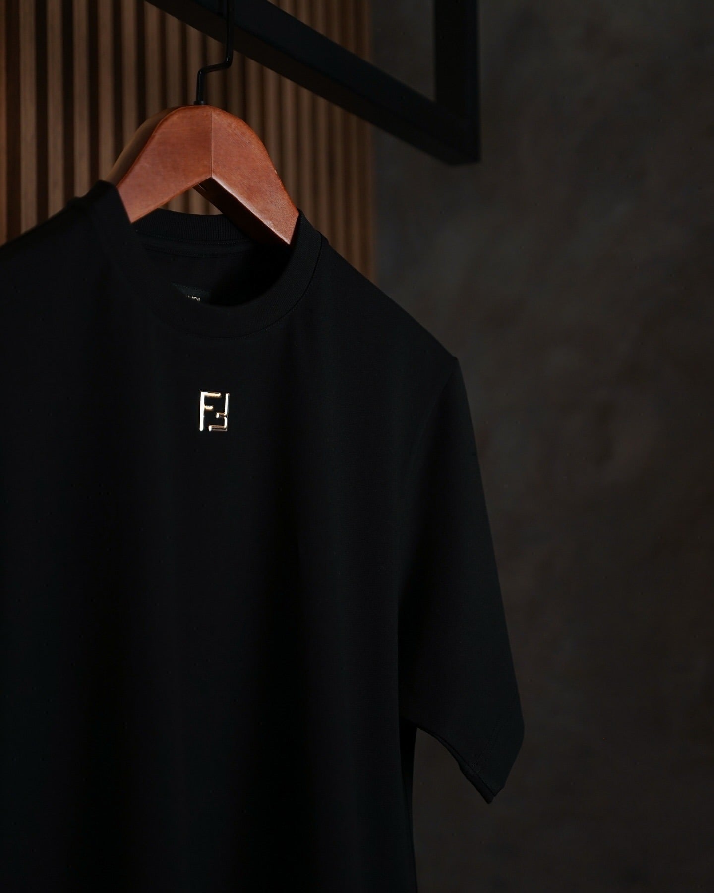 Fendi Black Logo Badge T-Shirt