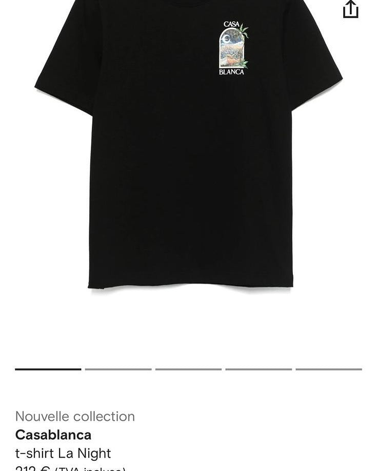 Casablanca Black T-Shirt with City Graphic